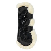 STINCHIERE CON AGNELLINO SINTETICO E INSERTO IN BAMBÙ COLORE NERO PANNA STINCHIERE CON AGNELLINO SINTETICO E INSERTO IN BAMBÙ COLORE NERO PANNA