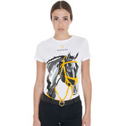 T-SHIRT DONNA SLIM FIT MANICA CORTA STAMPA TESTA CAVALLO T-SHIRT DONNA SLIM FIT MANICA CORTA STAMPA TESTA CAVALLO