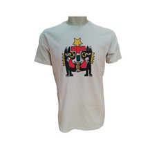 T-SHIRT UOMO MANICA CORTA IN COTONE GRIGIO CON STAMPA CAVALLI T-SHIRT UOMO MANICA CORTA IN COTONE GRIGIO CON STAMPA CAVALLI
