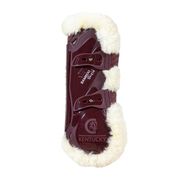 VEGAN SHEEPSKIN TENDON BOOTS BAMBOO ELASTIC BORDEAUX CREAM LIGHT VEGAN SHEEPSKIN TENDON BOOTS BAMBOO ELASTIC BORDEAUX CREAM LIGHT