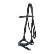 WINNER LEATHER BRIDLE WITH SHAPED NOSE BLACK WINNER LEATHER BRIDLE WITH SHAPED NOSE BLACK