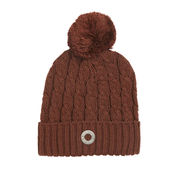 WOMEN'S BRAIDED KNIT HAT KLSEMIRA KINGSLAND BROWN WOMEN'S BRAIDED KNIT HAT KLSEMIRA KINGSLAND BROWN