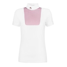 WOMEN’S SHORT-SLEEVE SHOW POLO “VERONICA” WHITE/PINK WOMEN’S SHORT-SLEEVE SHOW POLO “VERONICA” WHITE/PINK