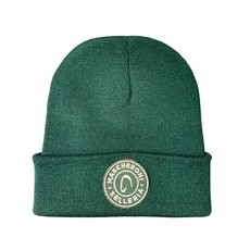 WOOL BEANIE WITH MASCHERONI PATCH GREEN WOOL BEANIE WITH MASCHERONI PATCH GREEN