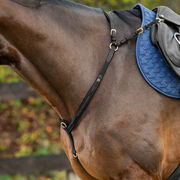 Y-LEATHER BREASTPLATE WITH BRIDGE CLASSIC COLLECTION BLACK Y-LEATHER BREASTPLATE WITH BRIDGE CLASSIC COLLECTION BLACK