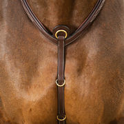 Y-LEATHER BREASTPLATE WITH BRIDGE CLASSIC COLLECTION BROWN Y-LEATHER BREASTPLATE WITH BRIDGE CLASSIC COLLECTION BROWN